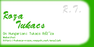 roza tukacs business card